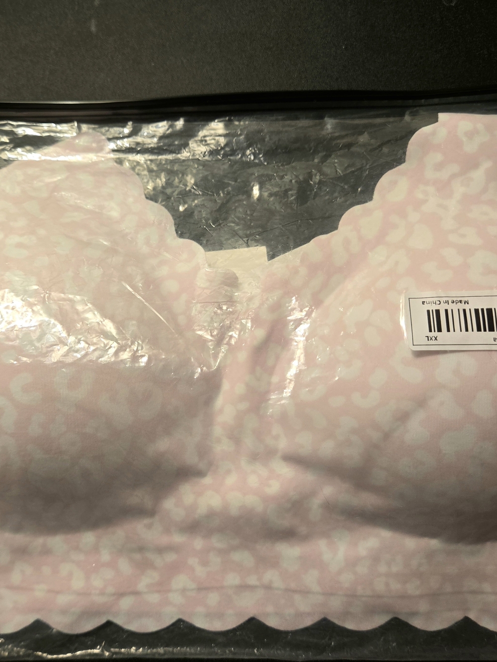Seretilia Pink Leopard Print Bralette XXL